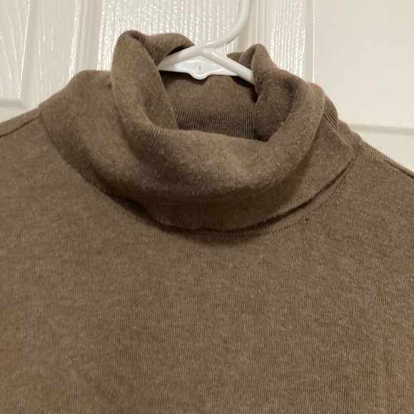 Lauren Ralph Lauren Brown Silk Blend Turtleneck Long Sleeve Sweater #QB - Picture 5 of 6